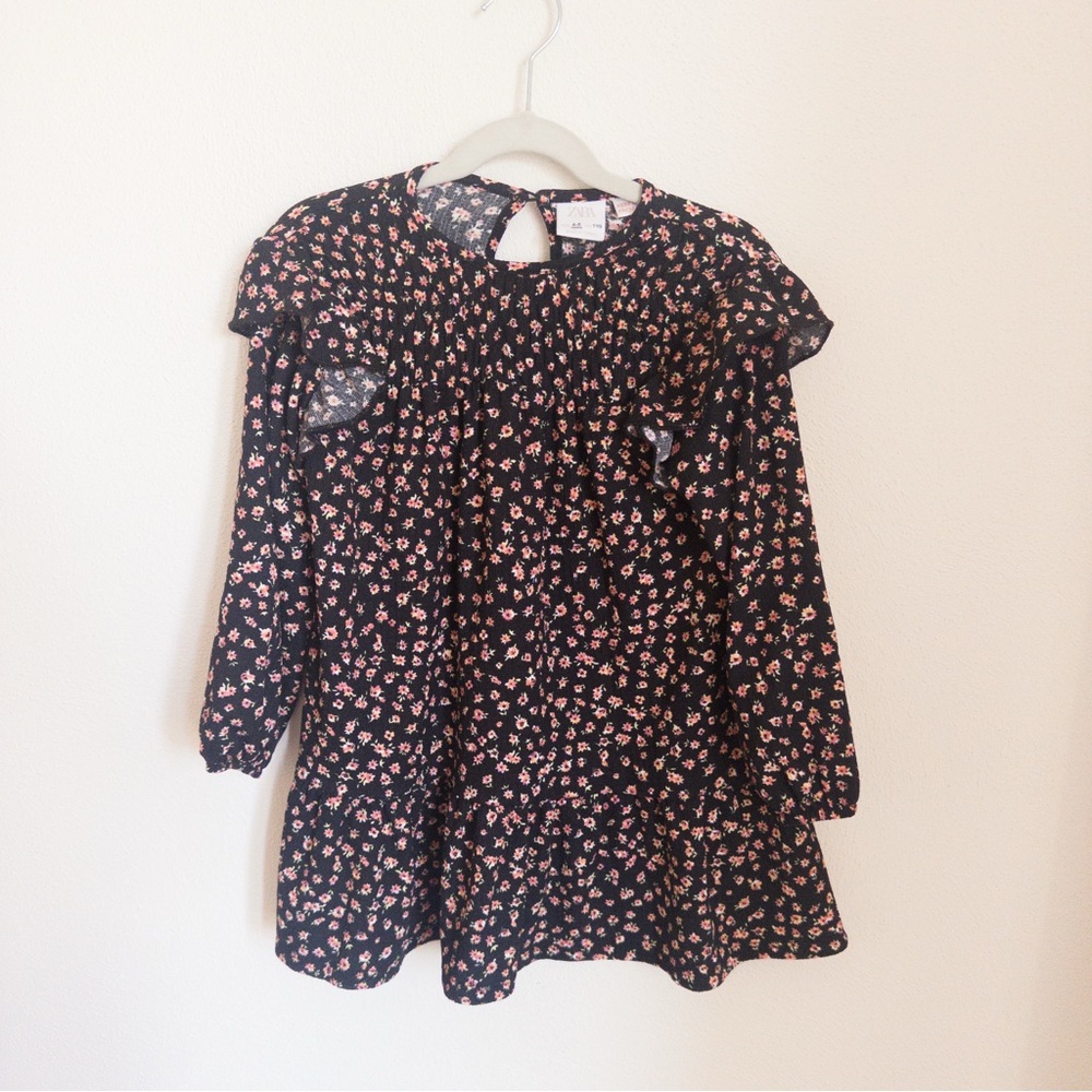 Zara Black Floral Kids Dress